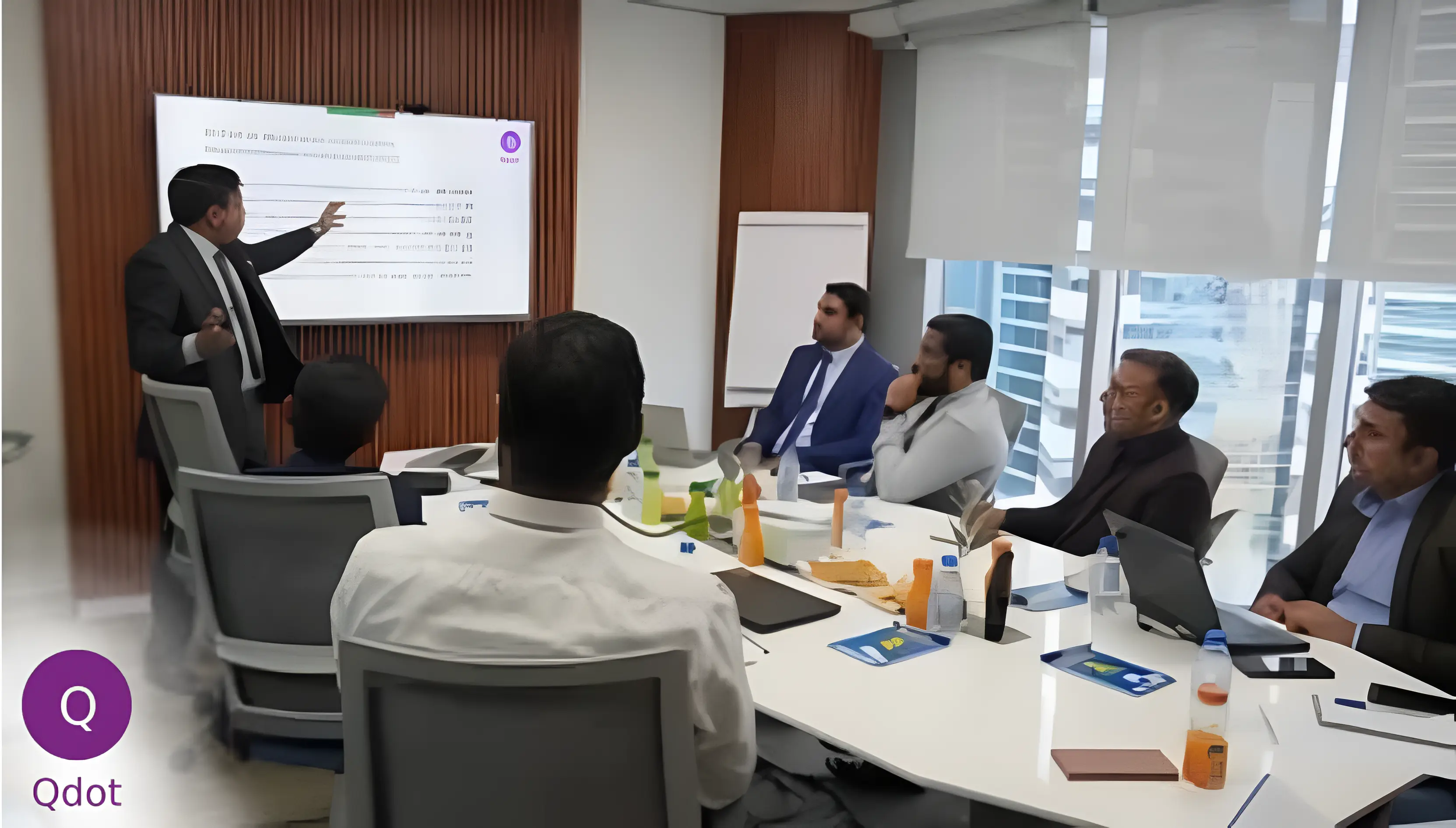 Qdot consultants during an ISO 22301 BCMS audit opening meeting
